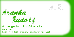 aranka rudolf business card